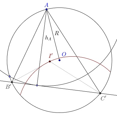 Lemma in the construction of triangle fromk R, r, h_A