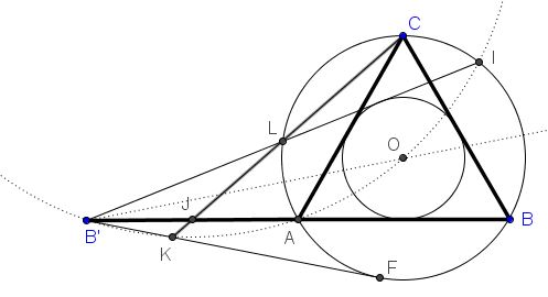 Problem 4 in equilateral triangle with one side extanded