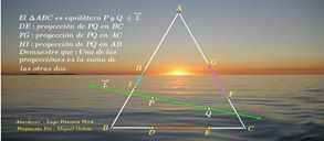 Segment Projections in Equilateral Triangle - problem