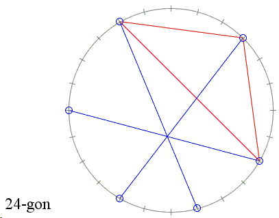an example of trig Ceva in 24-gon