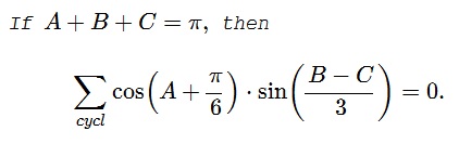 Trigonometric Identity for the Pi Day