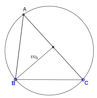Triangle from Side, Circumradius, and Median - problem 2