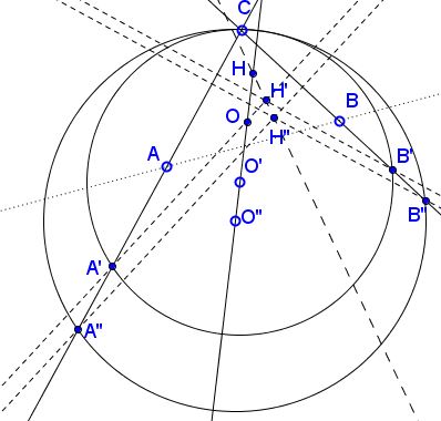 Triangle from Two Side Lines and the Euler Line - Construction 3