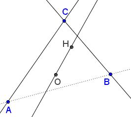Triangle from Two Side Lines and the Euler Line - problem